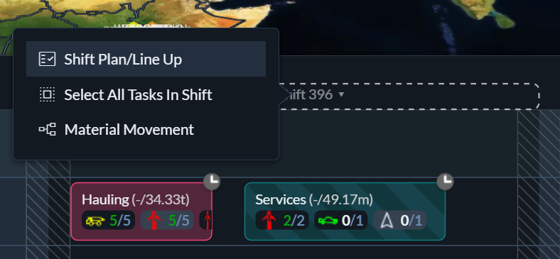 Lineup Menu