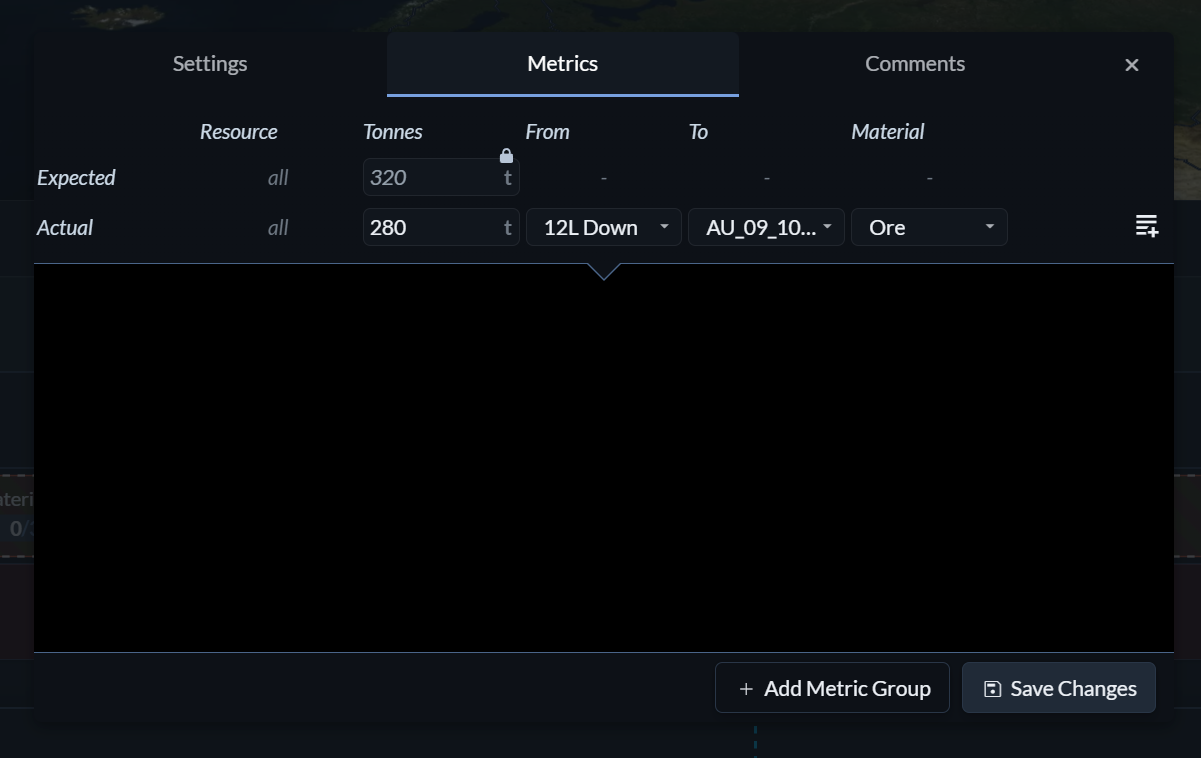 Metric Entry