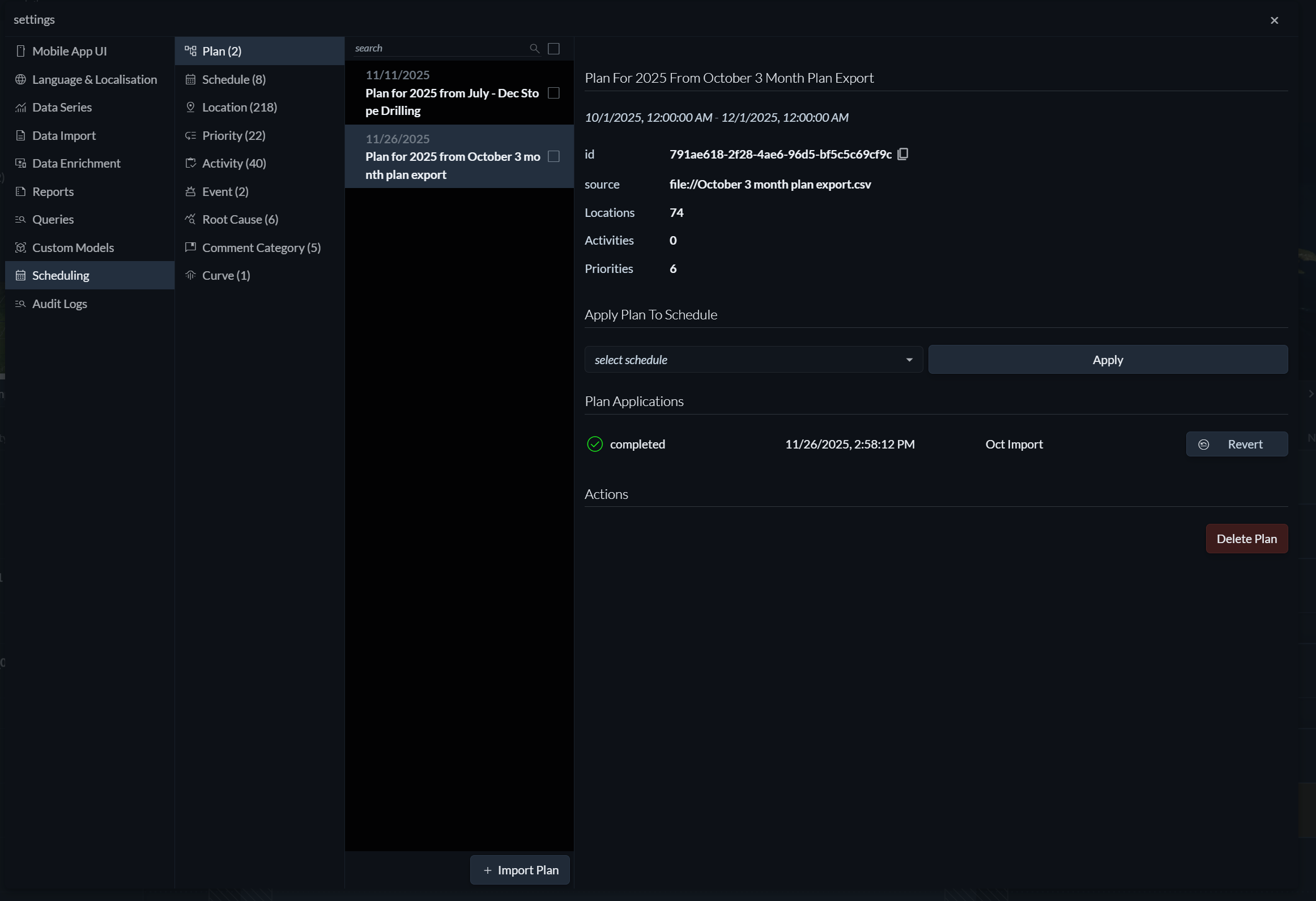 Plan Application