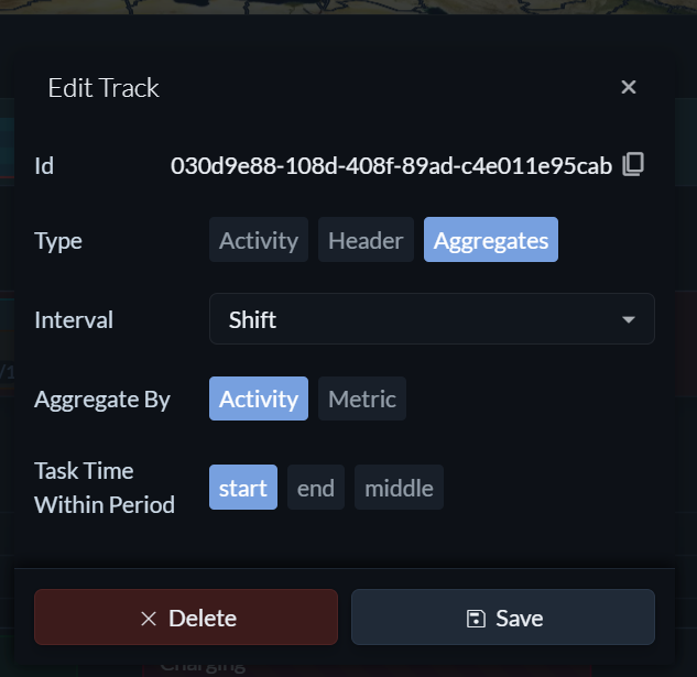 Aggregate Track Settings