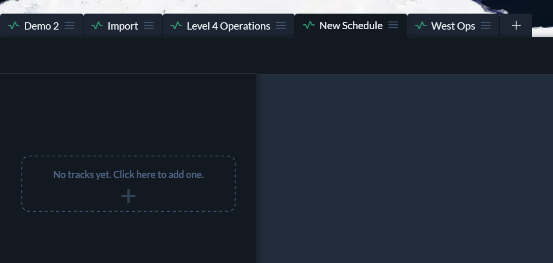 New Schedule Add Tracks