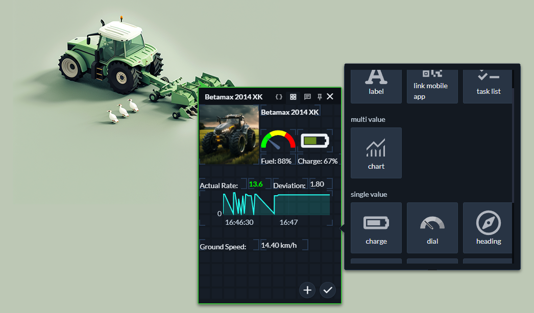 tractor UI configuration